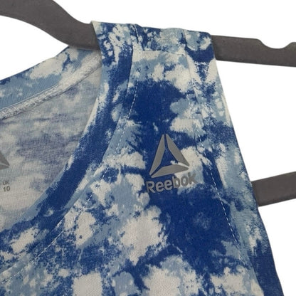 Reebok Blue & White Tie Dye Tank Top