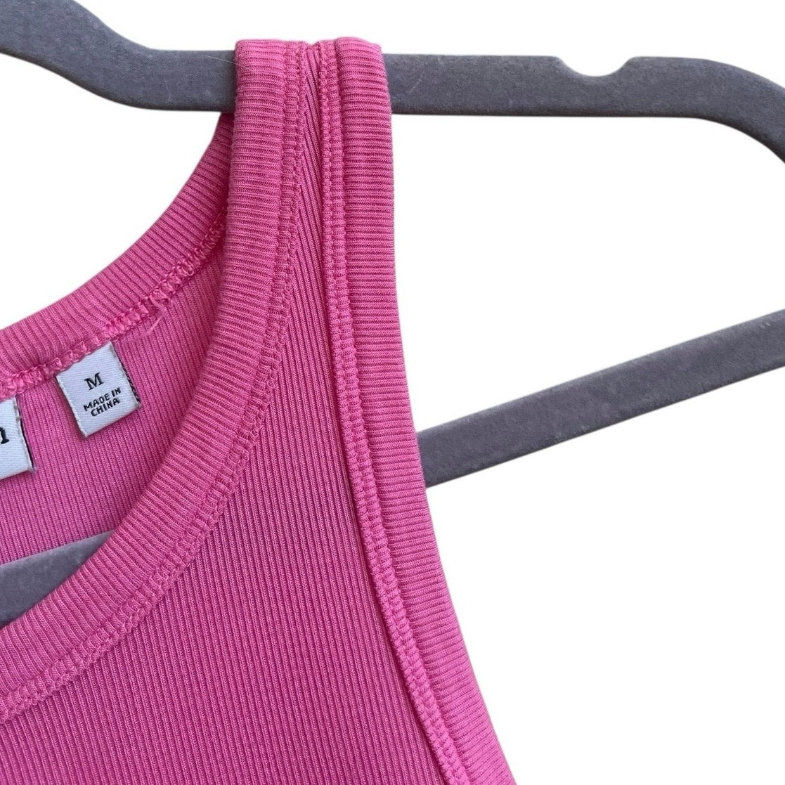 Sun-deh Pink Cropped Ribbed Tank Top