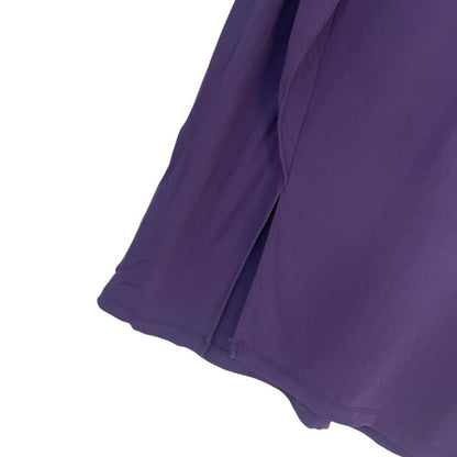 Doncaster Purple Asymmetrical Draped 3/4 Sleeve Dress