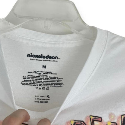 Nickelodeon Authentic White Iconic Characters Short Sleeve Graphic Tee