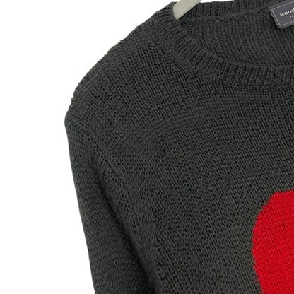 Wooden Ships Grey & Red Love Heart Knit Sweater
