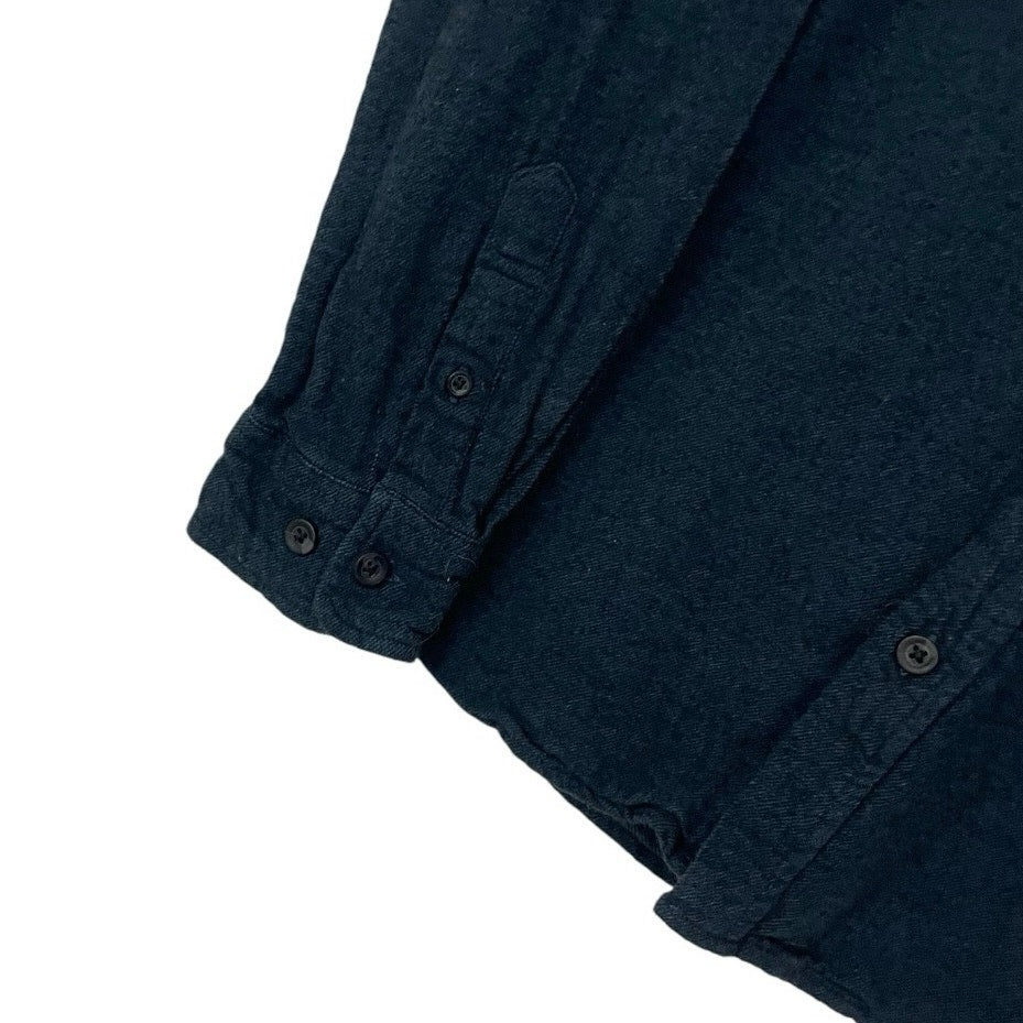 Valor Mens Dark Blue Long Sleeve Button Down Shirt