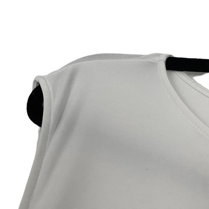 Doncaster White Sheer Cinched Sides Short Sleeve Blouse