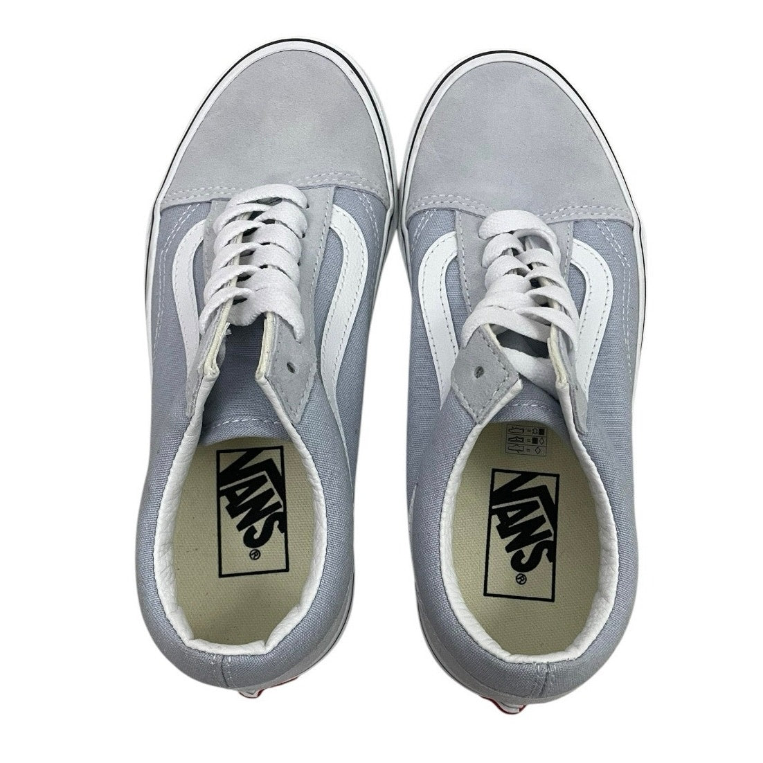 Vans Light Blue Grey Low Top Canvas Sneakers