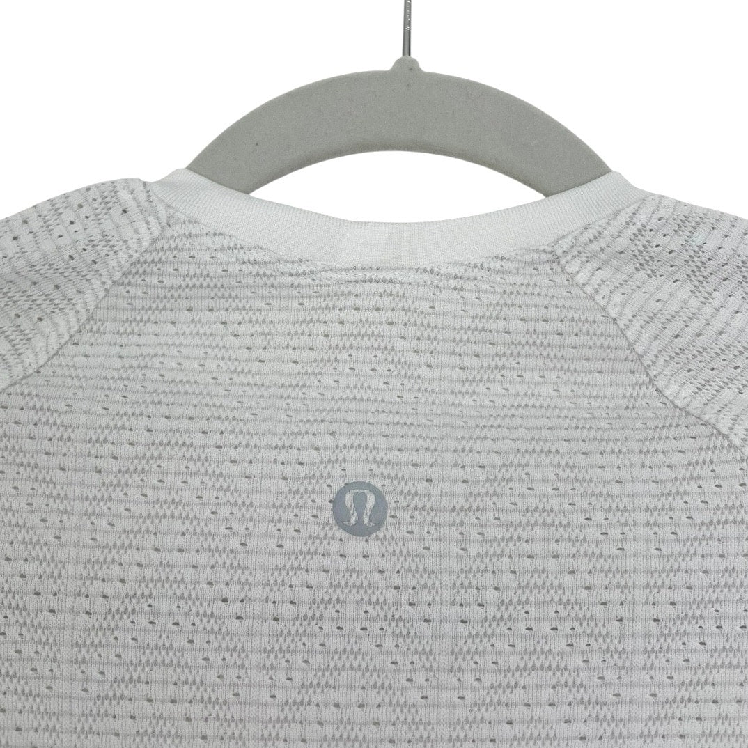 Lululemon Athletica Sheer White Cropped Active Top