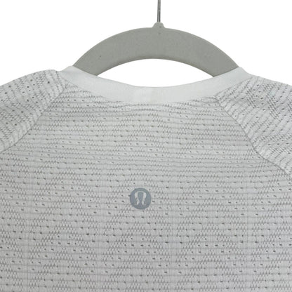 Lululemon Athletica Sheer White Cropped Active Top