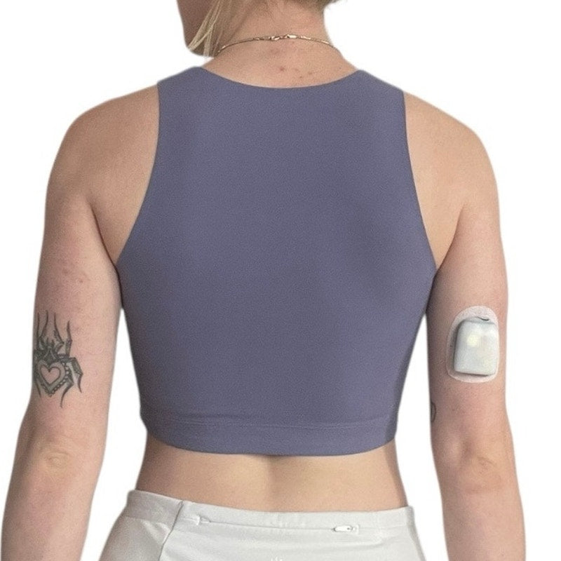 REI Cooperative Athletic Purple Cropped Active Tank Top