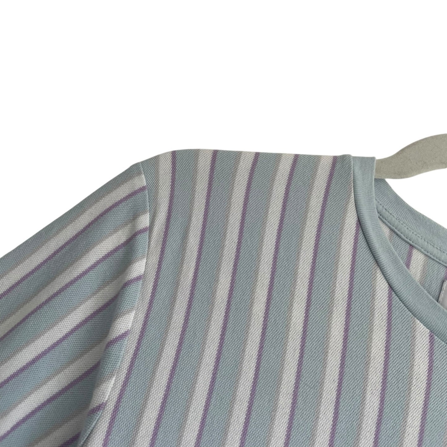 Topman Mens Blue & Purple Striped Short Sleeve Tee