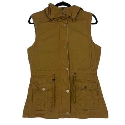 YMI Collection Beige Zip Up Hooded Vest