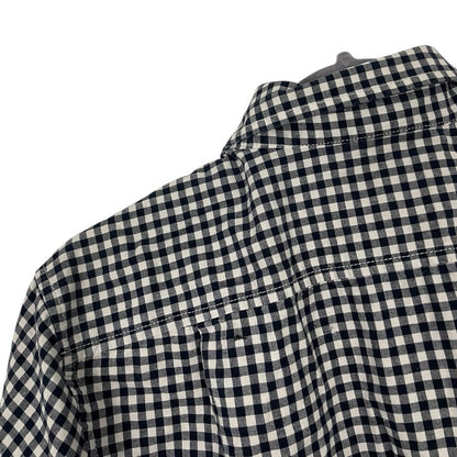 Goodfellow & Co Mens Navy & White Gingham Slim Fit Button Down Shirt