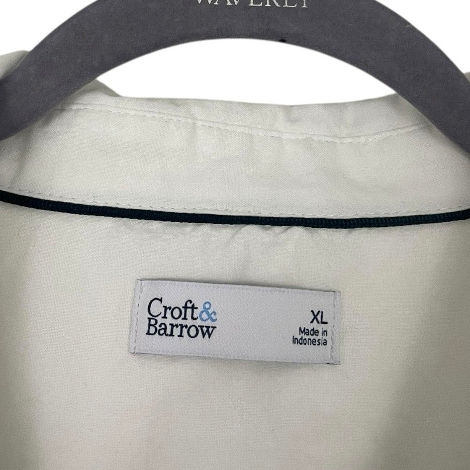 NWT Croft & Barrow The Classic Shirt Bright White Long Sleeve Button Down