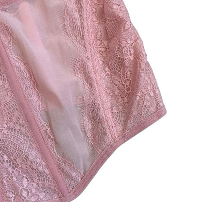 NWT Raxnode Pink Lace Corset Top