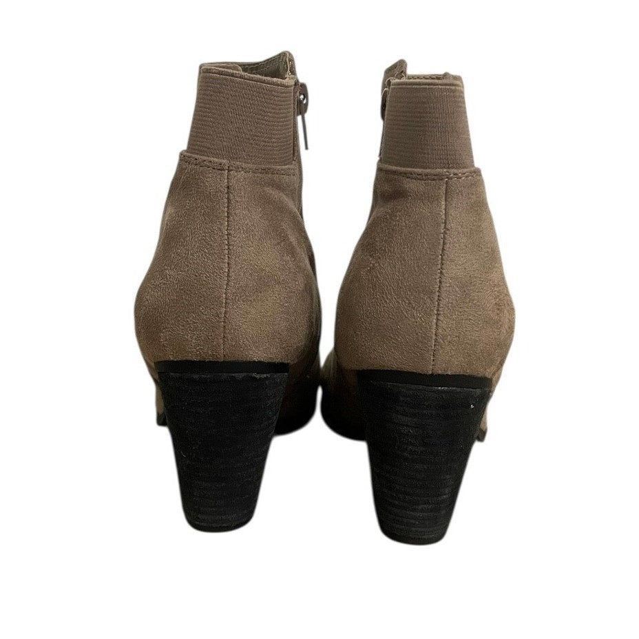 Mix No. 6 Acosa Tan Suede Heeled Ankle Boots
