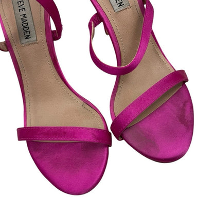 Steve Madden Vibrant Pink Strappy Stiletto Heels