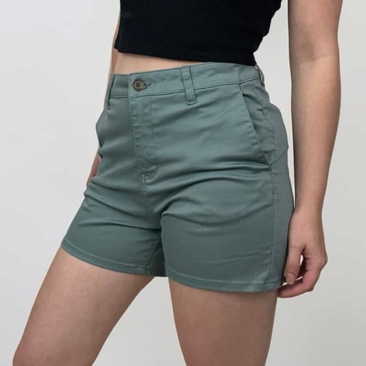 RSQ Sage Green High Rise Shorter Chino Shorts