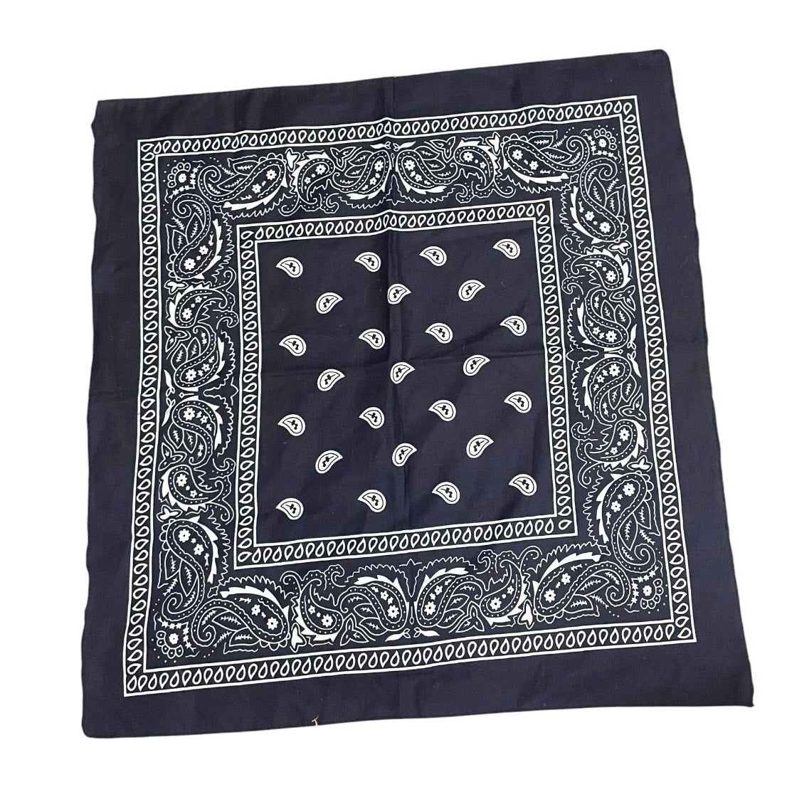 Navy Blue & Black Paisley 2 Bandana Bundle