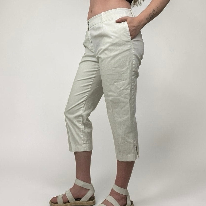 Simply Vera Vera Wang White Cropped Capri Pants
