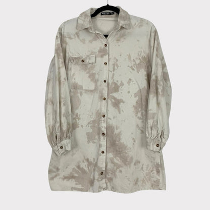 Nasty Gal Corduroy Tie Dye Button Down Jacket