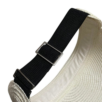 NWOT Cream Woven Paper Sun Visor Hat