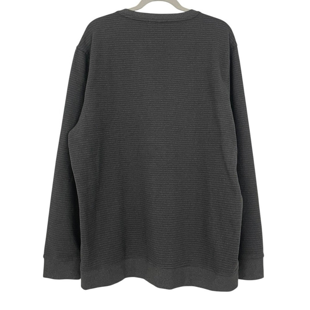 Gerry Charcoal Grey Striped Pullover Sweatshirt