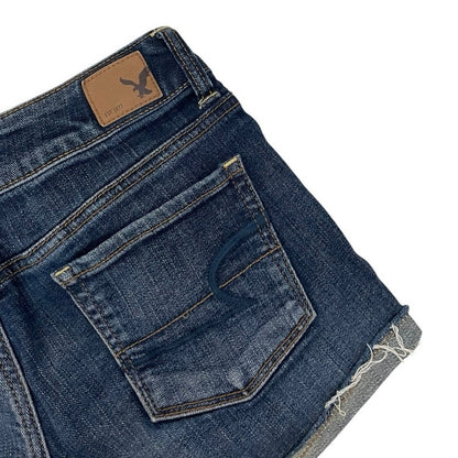 American Eagle Super Stretch Cuffed Mini Jean Shorts