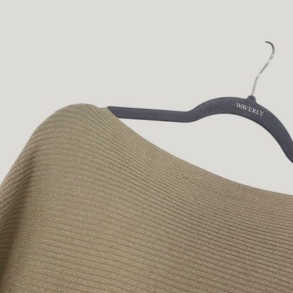 Philosophy Beige & Gold Metallic Knit Sweater