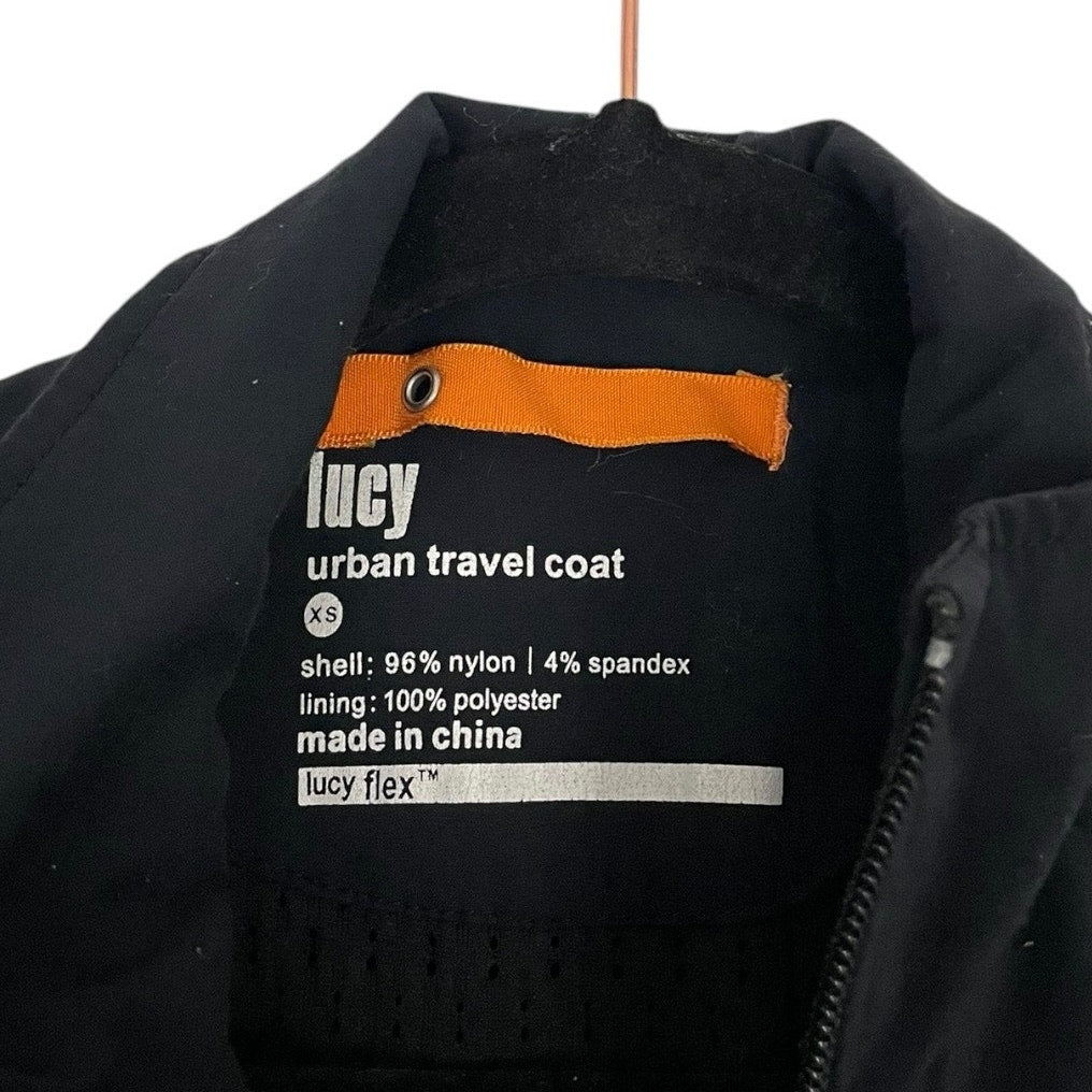 Lucy Flex Black Zip Up Urban Travel Coat