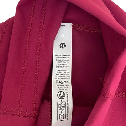 Lululemon Athletica Magenta Active High Rise Biker Shorts