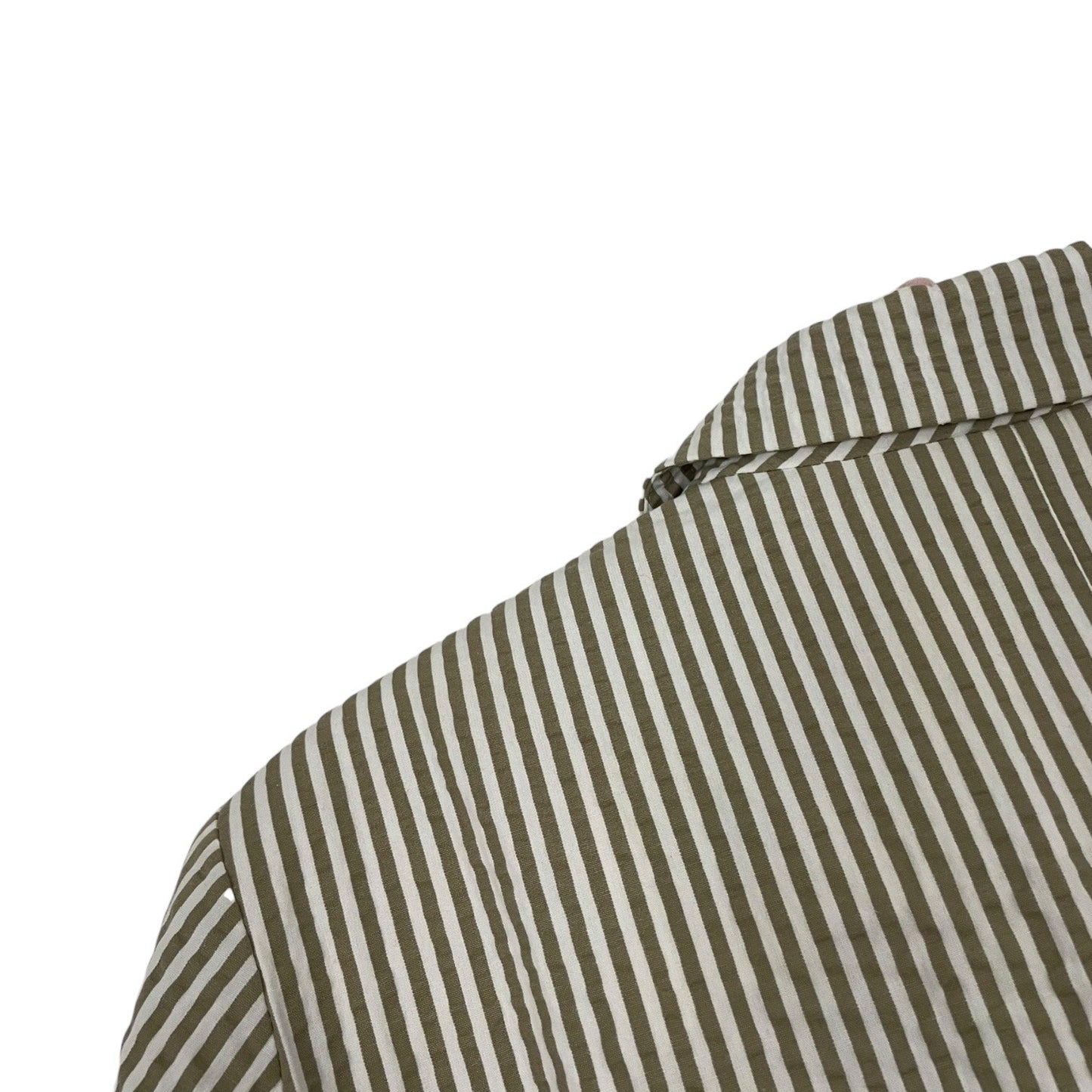 A New Day Beige & White Striped Button Down Blazer