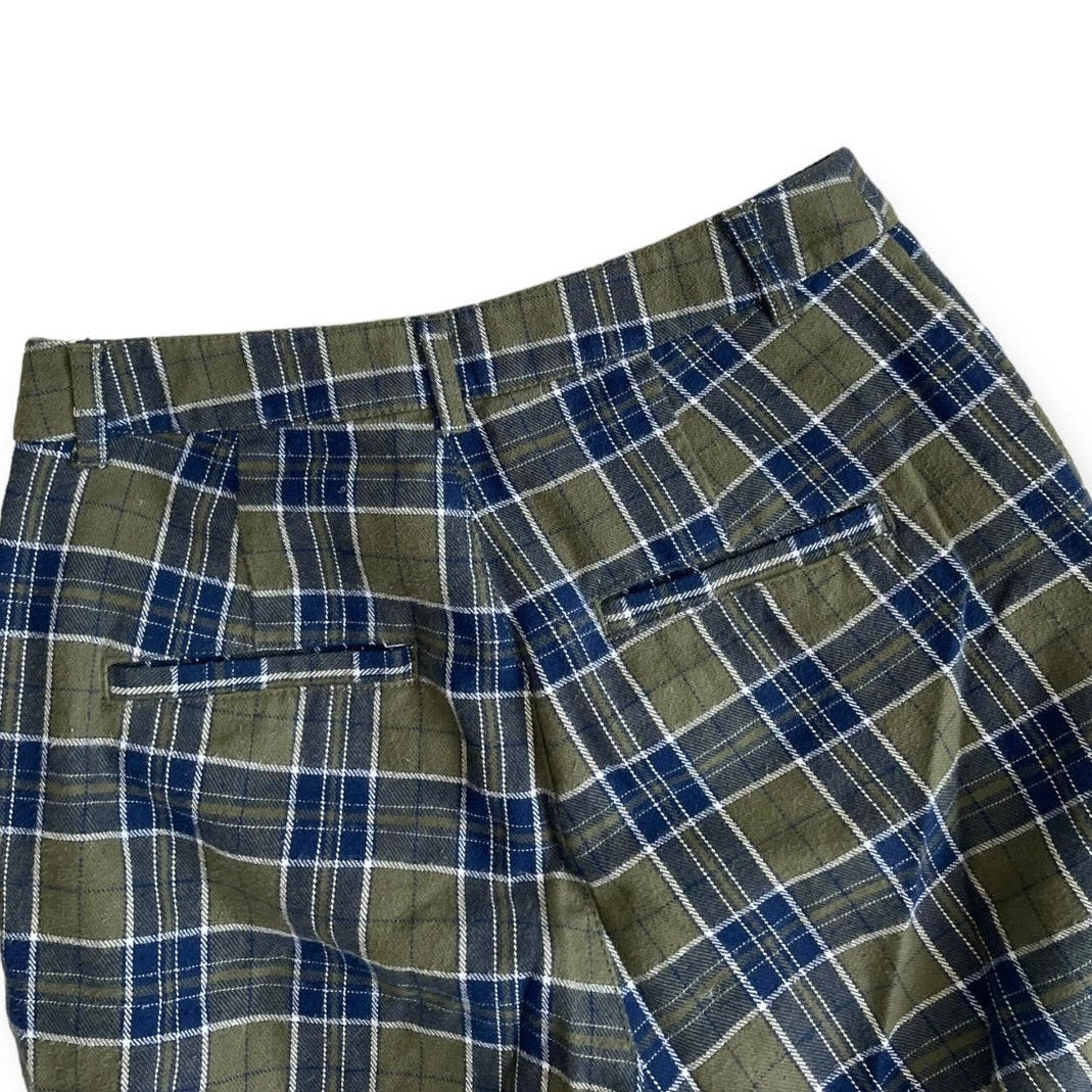 ASOS Green and Blue Plaid Trousers