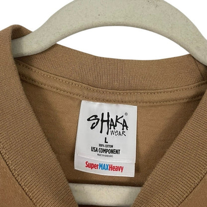 Shaka Wear Super Max Heavy Cotton Mens Beige Short Sleeve Tee