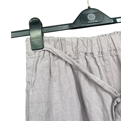 Lo Len Ok Light Lavender Midi Linen Shorts