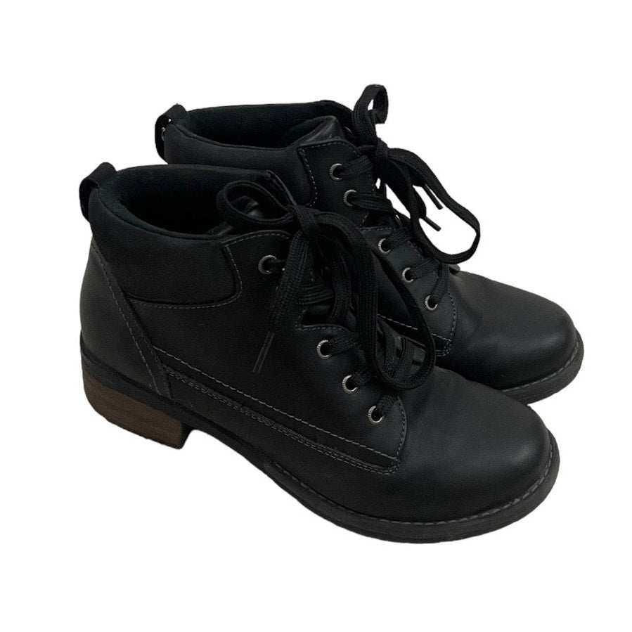 Eastland Black Bandana Faux Leather Ankle Boots