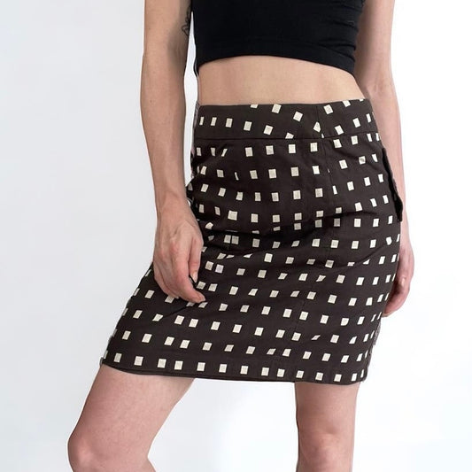 Ann Taylor Petites Brown Retro Vintage Pencil Mini Skirt