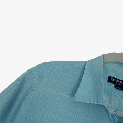 Cremieux Classics Mens Blue Short Sleeve Button Down Shirt