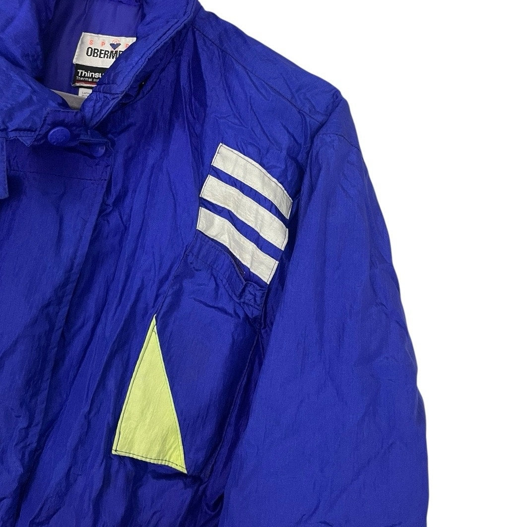 Obermeyer Vintage 90s Blue One-Piece Ski Thinsulate + RECCO Masquerade Snowsuit