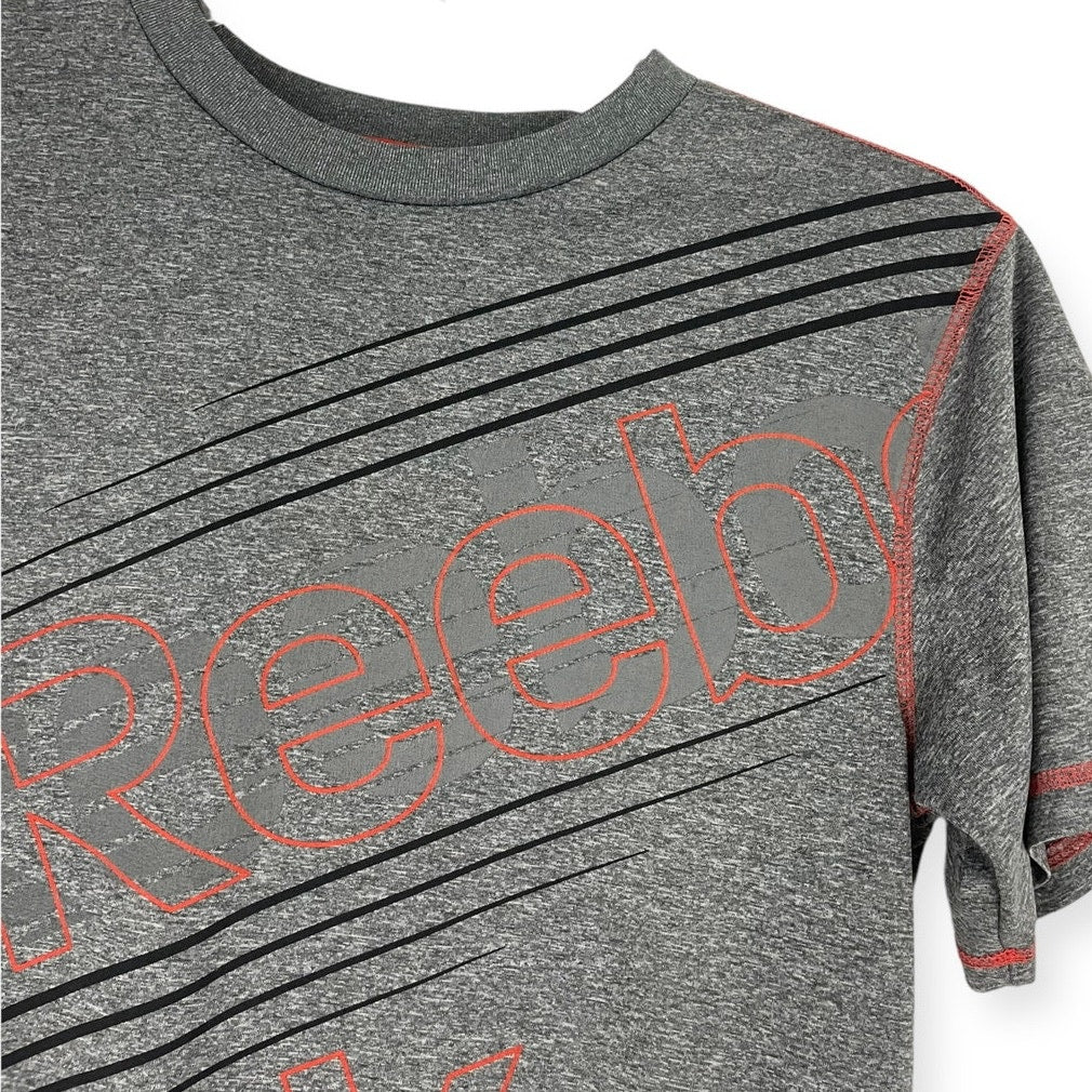 Reebok Mens Grey Athletic Short Sleeve Active Top