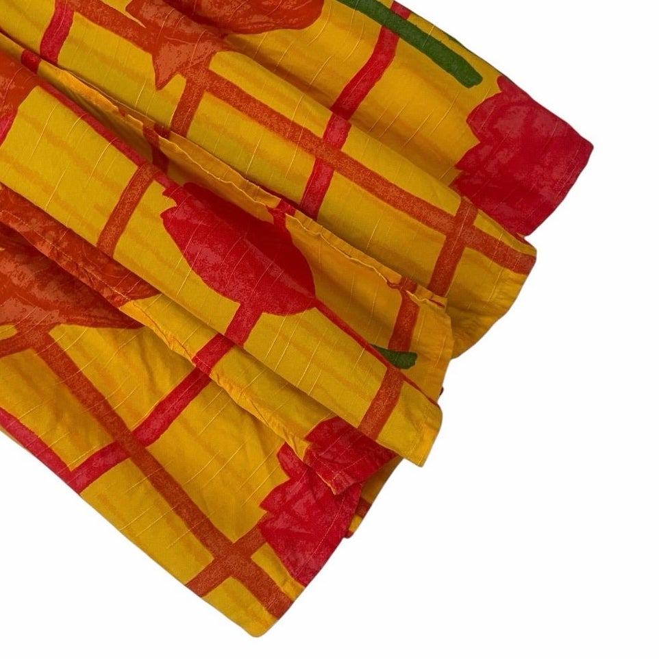 Moda Spiegel Yellow & Red Tulip Print Side Slit Maxi Skirt