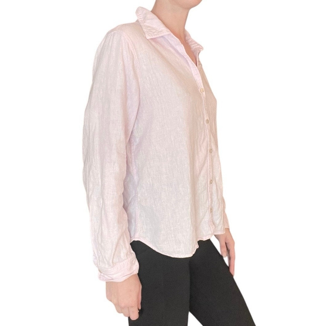 Orvis Light Pink Button Down Long Sleeve Collared Top