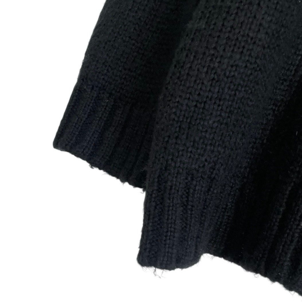 Wooden Ships Black Knit Crewneck Mohair x Wool Sweater