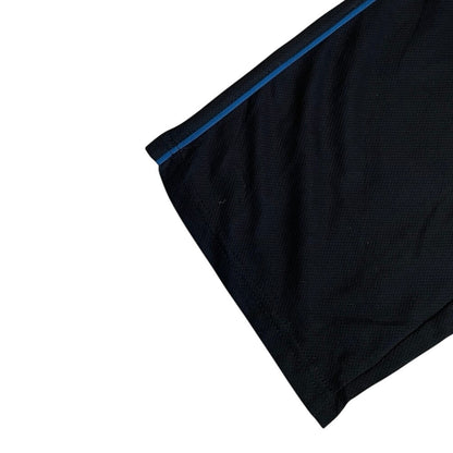 Zengvee Mens Black & Blue Hyper-Fit Track Pants