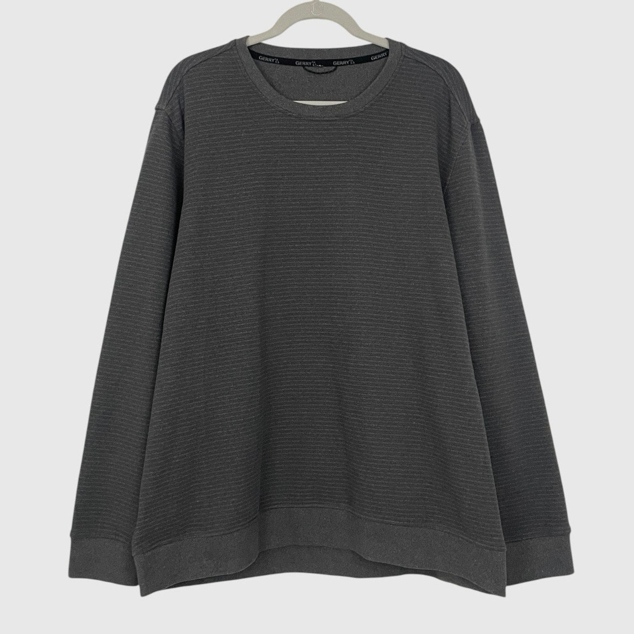 Gerry Charcoal Grey Striped Pullover Sweatshirt
