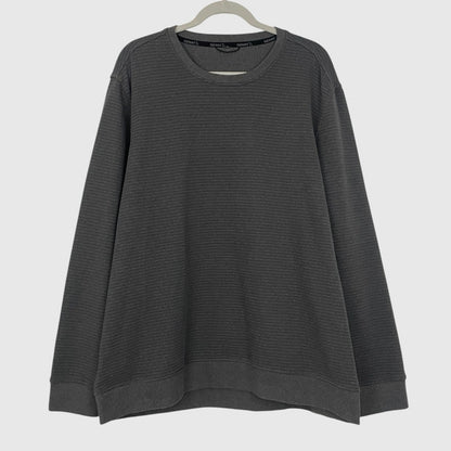 Gerry Charcoal Grey Striped Pullover Sweatshirt