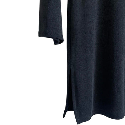 George Vintage Soft Black Quarter Sleeve Crewneck Blouse