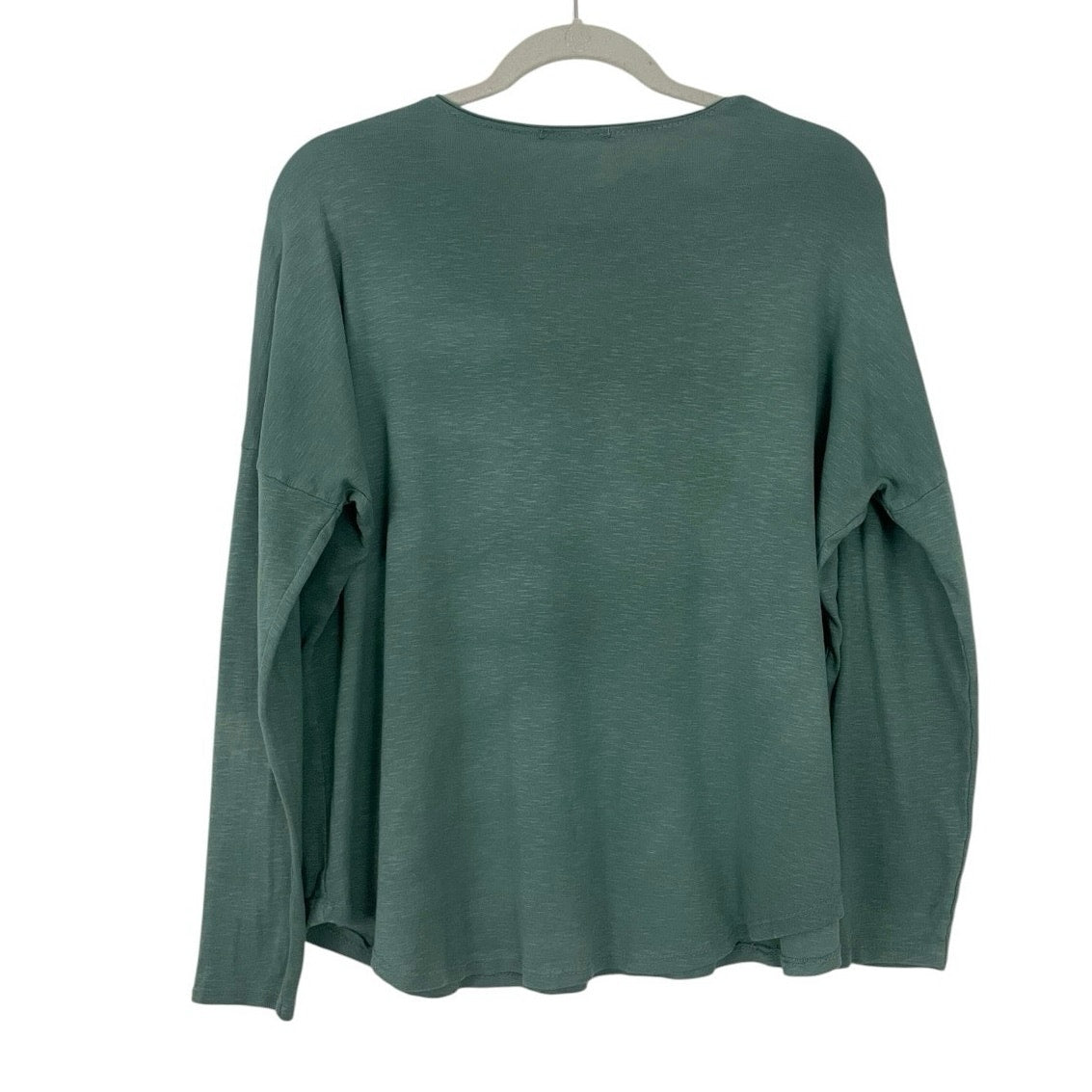 No Boundaries Green Amour 3 Star Embroidered Long Sleeve V-Neck Top