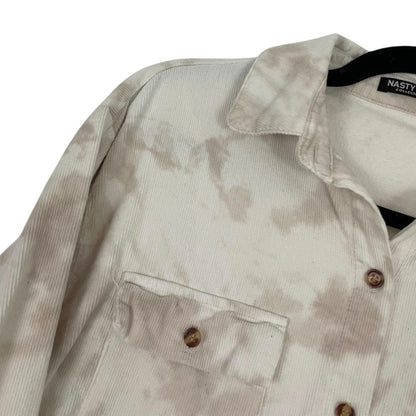 Nasty Gal Corduroy Tie Dye Button Down Jacket