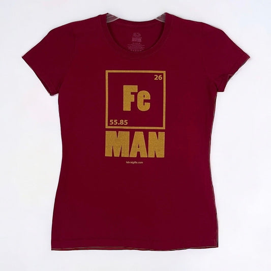 Fruit of the Loom Ladies’ Heavy Cotton HD Iron Man Periodic Table Graphic Tee