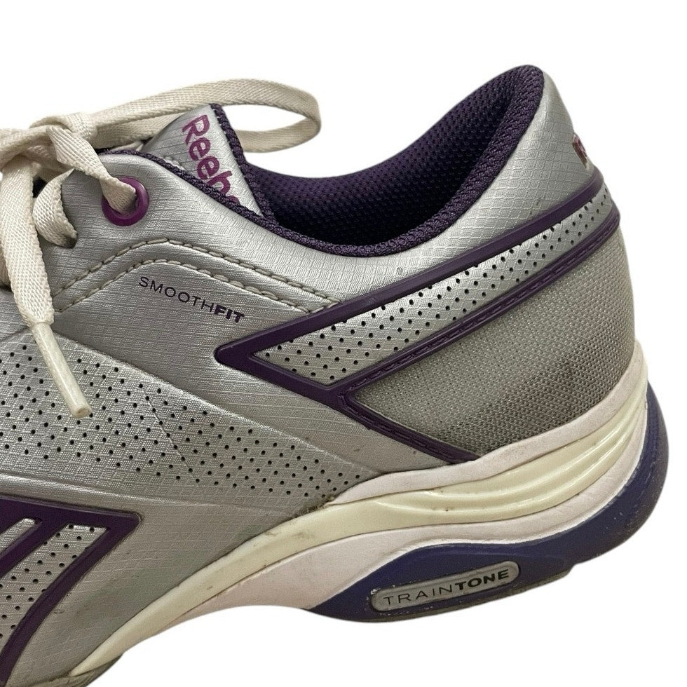 Reebok TrainTone SmoothFit Grey and Purple Athletic Sneakers