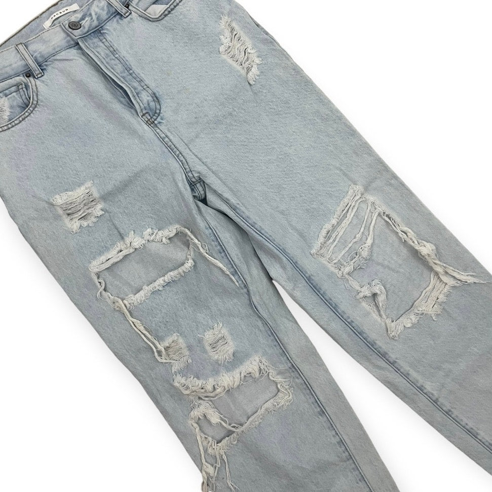 Pacsun Light Wash High Rise Straight Leg Distressed Jeans