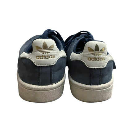 Adidas Mens Navy Blue & White Campus 00s Leather Low Top Sneakers
